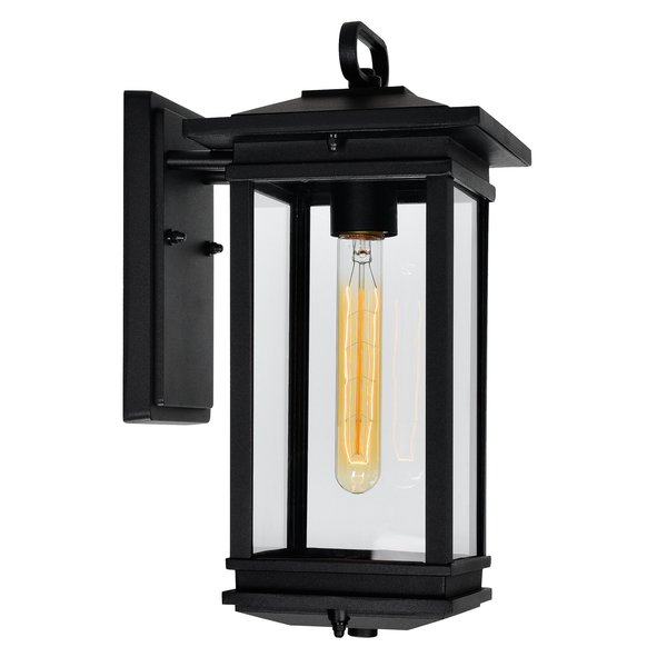 Cwi Lighting Oakwood 1 Light Outdoor Black Wall Lantern 0422W7-1-101